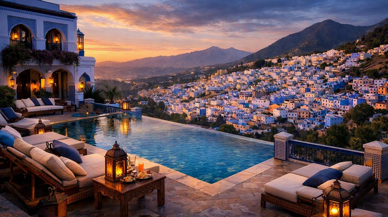 Chefchaouen Palace – projet de resort boutique dominant la médina bleue de Chefchaouen, Maroc